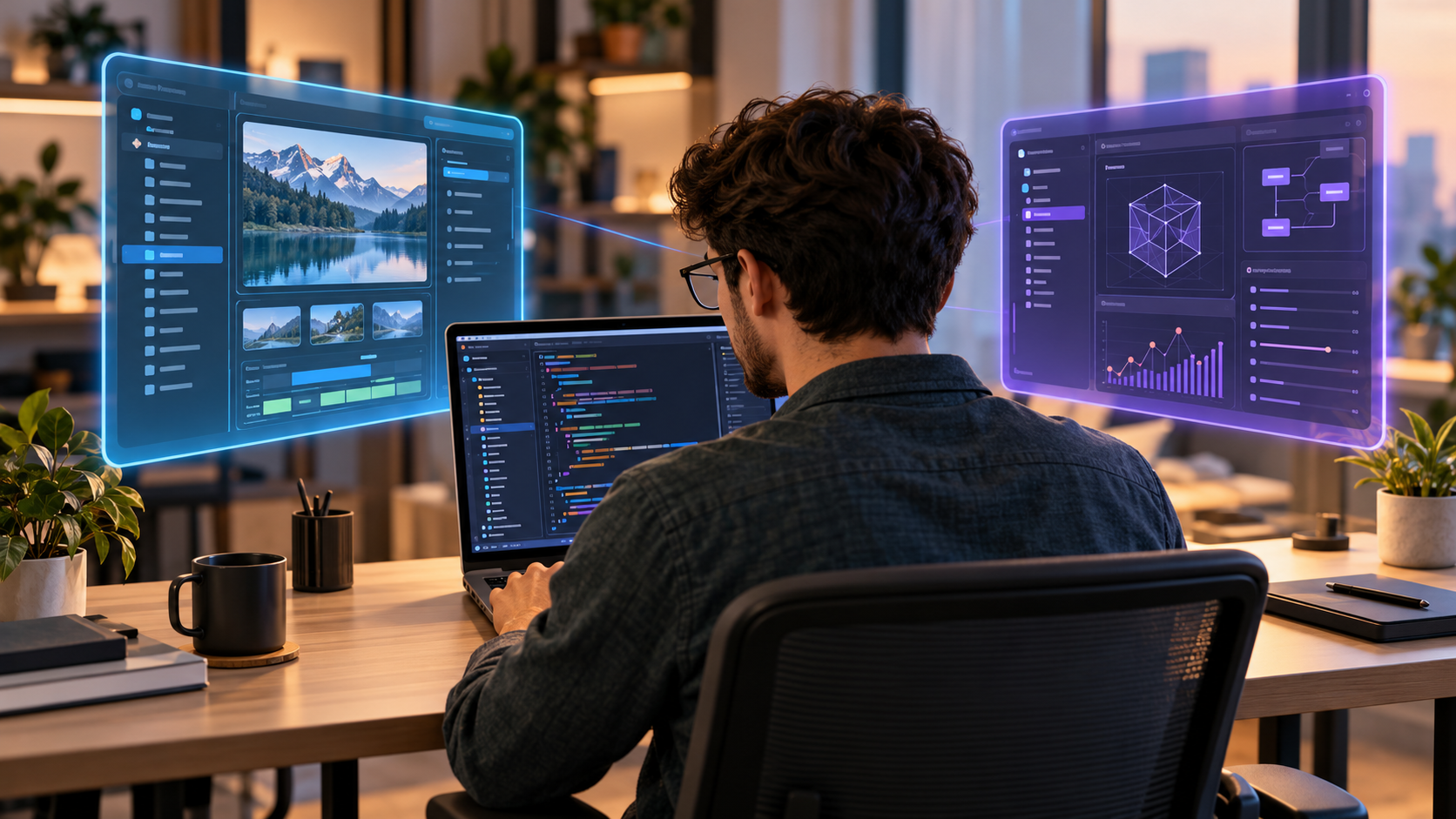 Developer using separate Python virtual environments for different coding projects.